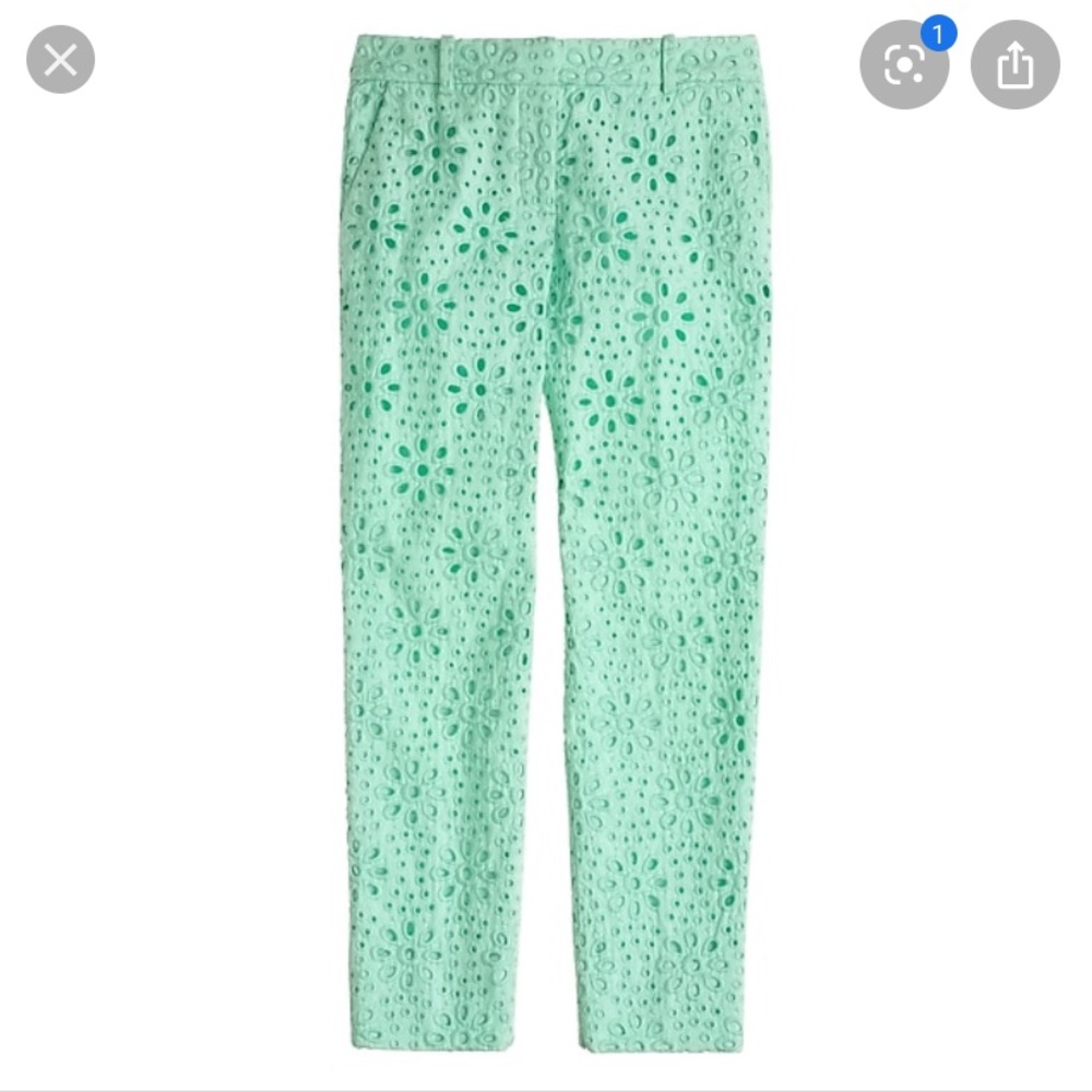J. Crew eyelet cafe capri